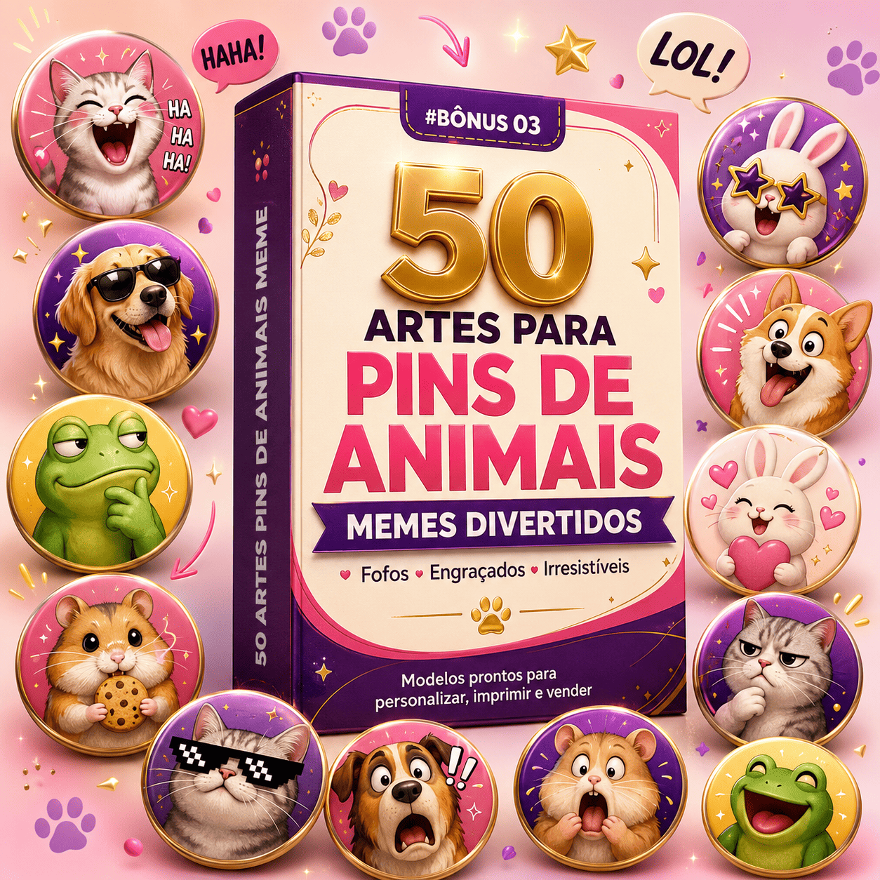 50 Artes Pins Animais Meme